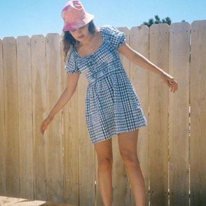 Urban Outfitters Pixie Milkmaid Dress - Light Blue